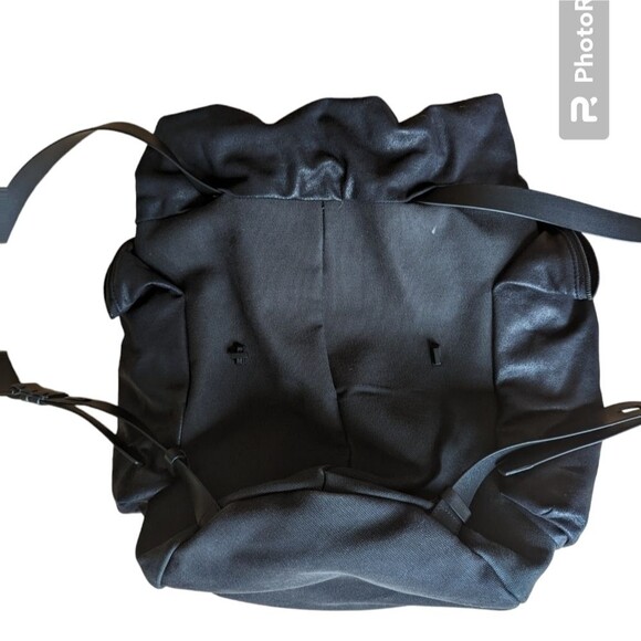 Cote et Ciel Saar black waxed canvas backpack tote main image 6